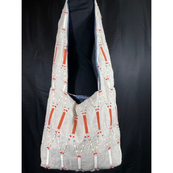 Large Crossbody Hobo Bag, Handmade, one of a kind. lined, inner pocket - Picture 2 of 10